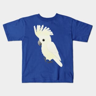 White umbrella cockatoo Kids T-Shirt